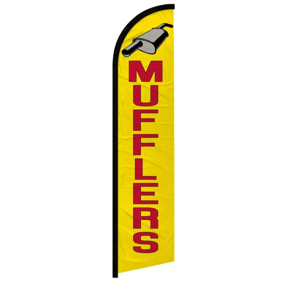 MUFFLERS (YELLOW) WINDLESS BANNER FLAG
