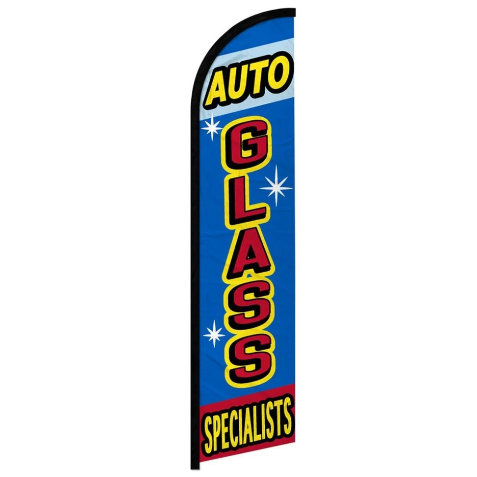 AUTO GLASS SPECIALISTS WINDLESS BANNER FLAG