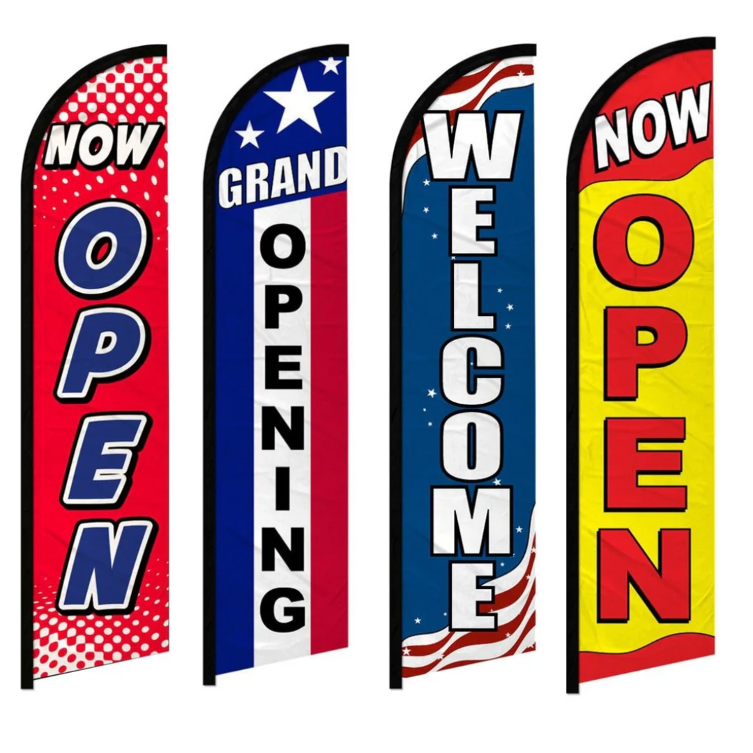 Open & Welcome Windless Banner Flags