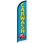 CAR WASH (BLUE) WINDLESS BANNER FLAG