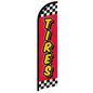 TIRES (RED CHECKERED) WINDLESS BANNER FLAG