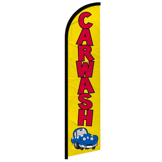 CARWASH (YELLOW) WINDLESS BANNER FLAG