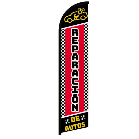 REPARACION DE AUTOS WINDLESS BANNER FLAG