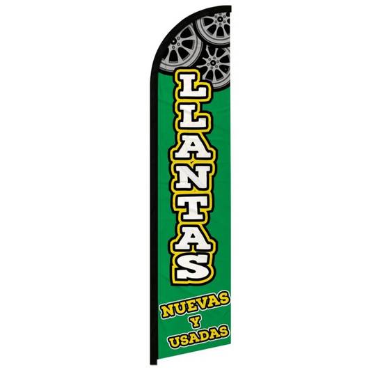 LLANTAS NUEVAS Y USADAS WINDLESS BANNER FLAG