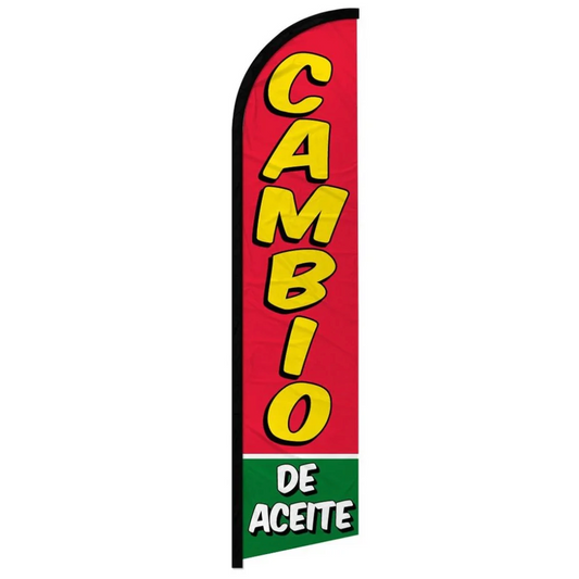 CAMBIO DE ACEITE WINDLESS BANNER FLAG