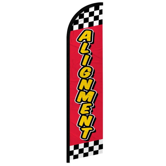 ALIGNMENT (RED CHECKERED) WINDLESS BANNER FLAG