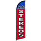AUTO STEREOS (RED AND BLUE) WINDLESS BANNER FLAG