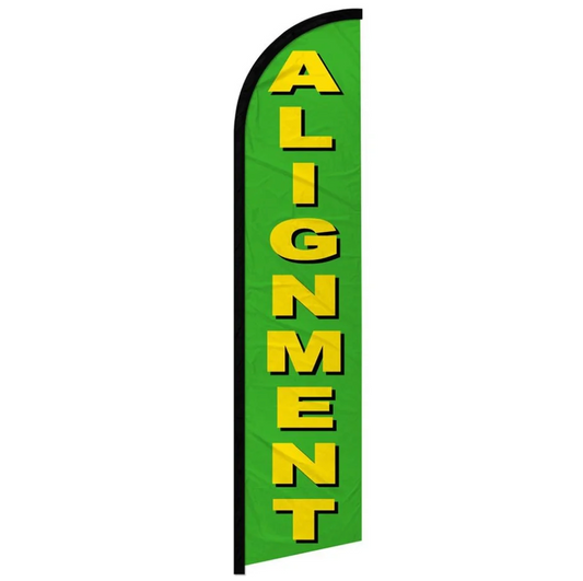 ALIGNMENT (GREEN) WINDLESS BANNER FLAG