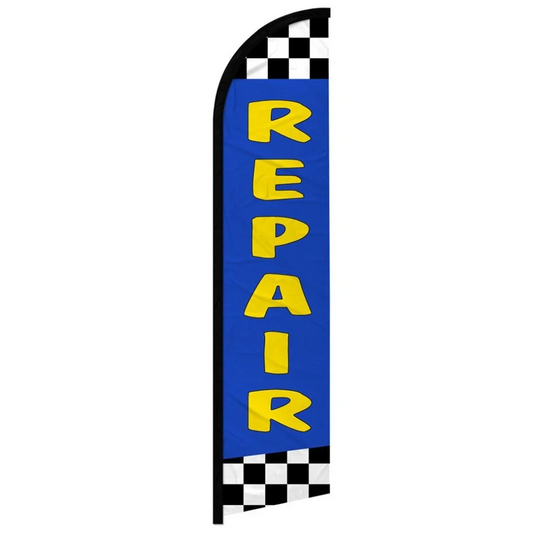 REPAIR (BLUE) WINDLESS BANNER FLAG