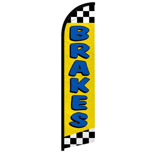 BRAKES (YELLOW) WINDLESS BANNER FLAG