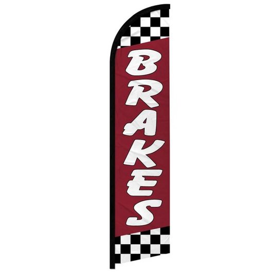 BRAKES (RED) WINDLESS BANNER FLAG