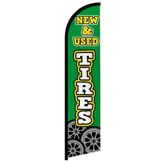 NEW & USED TIRES WINDLESS BANNER FLAG