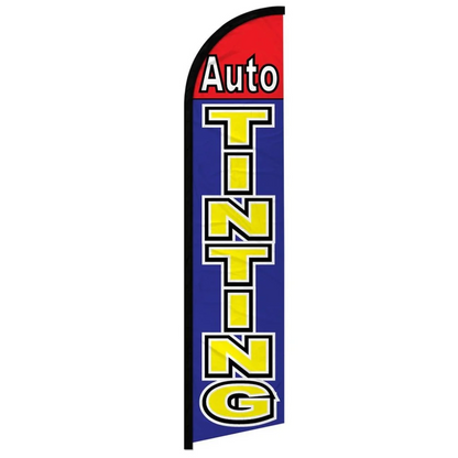 AUTO TINTING (RED AND BLUE) WINDLESS BANNER FLAG
